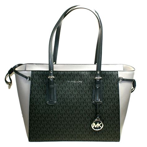 michael kors grey and black purse|michael kors grey shoulder bag.